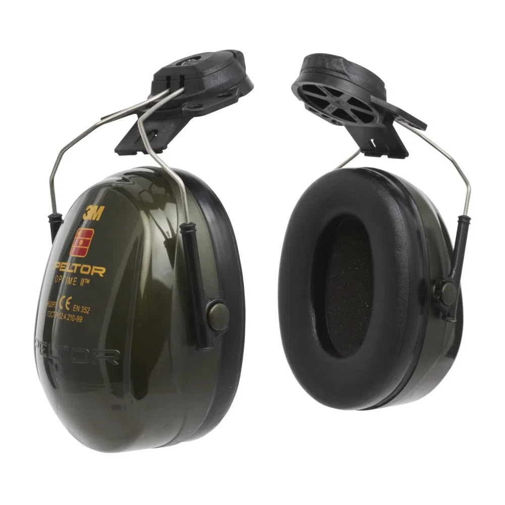 3M H520P3EA-410-GQ Cuffie Protettive con Attacco per Elmetto, 30 dB, Verde