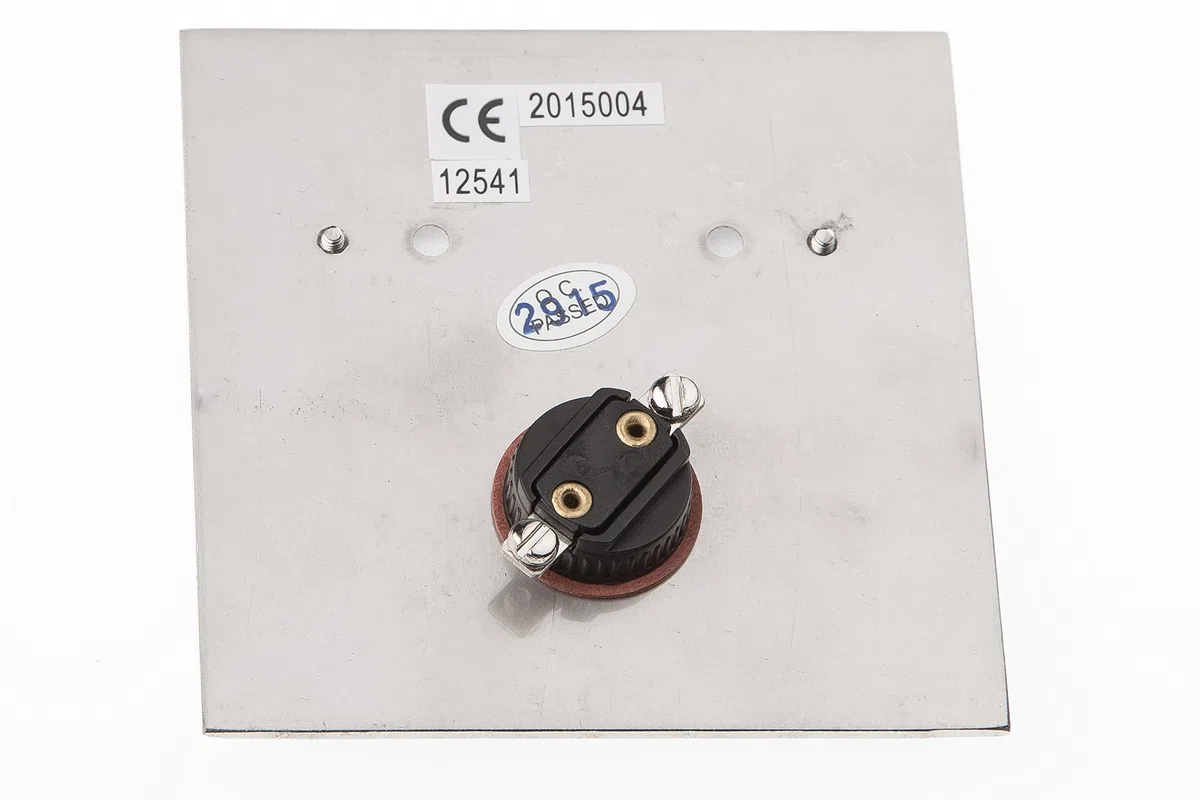 HUBER campanello a pulsante da incasso in acciaio inox - con targhetta - campanello a pulsante da incasso I in ottone - interruttore per campanello, campanello