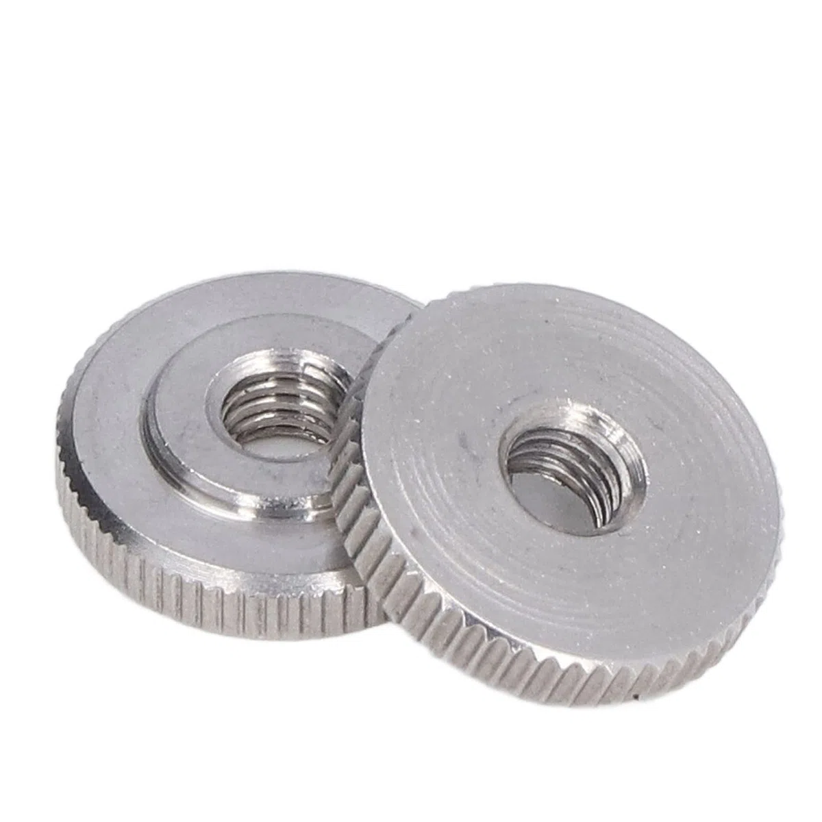 Dado a Mano Zigrinato, Acciaio Inossidabile 304, Testa Piatta, DIN467, M6, 10 Pezzi, per Stampanti 3D