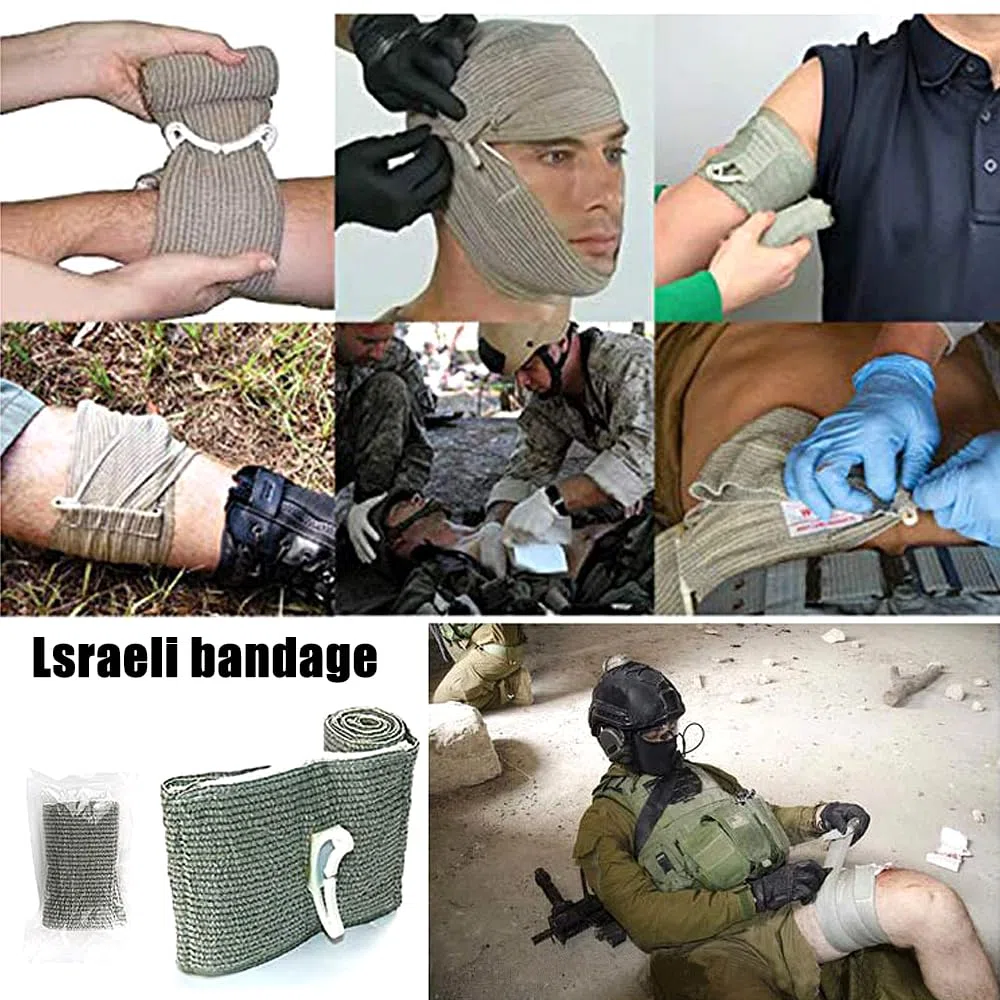 Mineup Kit di Primo Soccorso per Esterni, 46 pezzi Tattico Militare Trauma Kit di Pronto Soccorso, Kit di Emergenz Professionale, Kit Sopravvivenza per casa, auto, campeggio all'aperto, Cachi