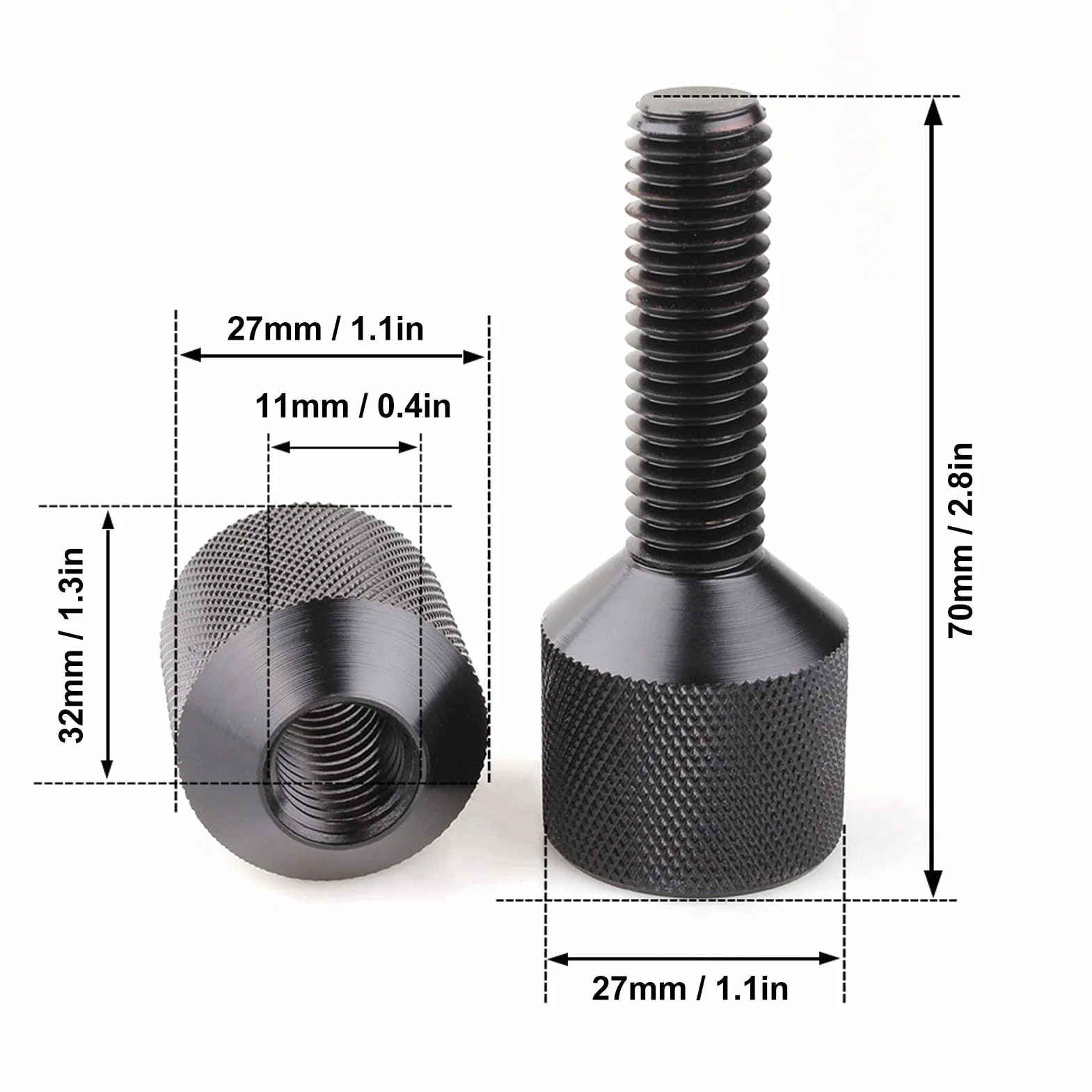 Set di Perni a Due Fori Strumenti per Tubisti Filettati con Perno di Allineamento Flangia a 2 Fori in Alluminio 6061 da 1-1/8" per Flange ASME 150LB da 1/2 Pollice a 14 Pollici