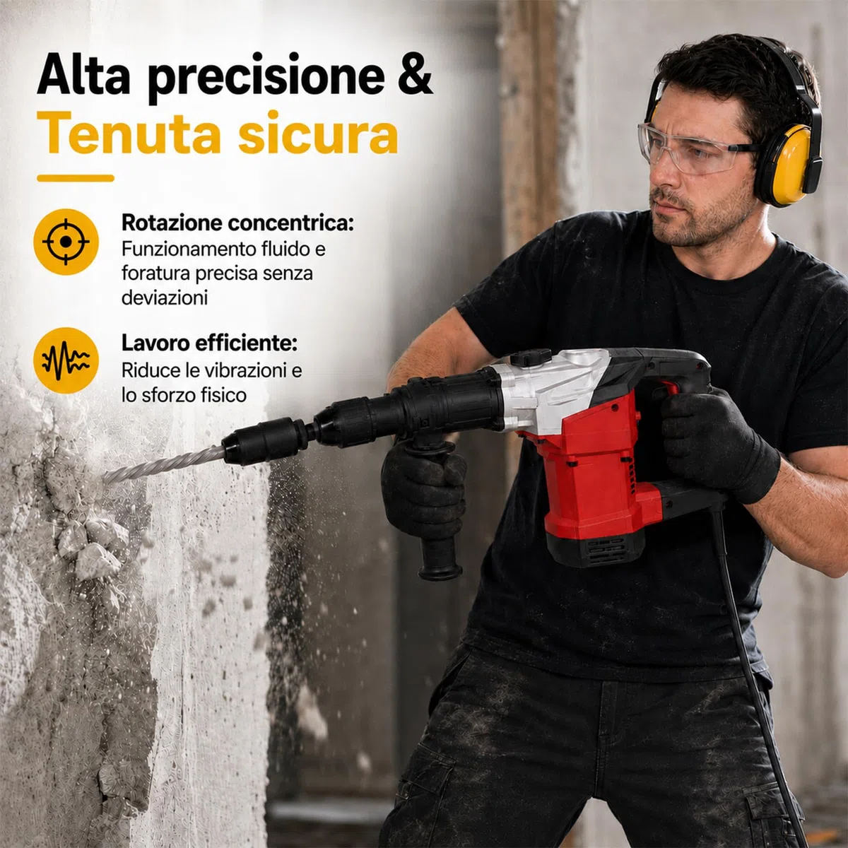 Adattatore SDS Max su SDS Plus per martello perforatore, adattatore per l'uso di punte per calcestruzzo o scalpello, adattatore SDS Max SDS Plus per attacco mandrino trapano trapano a percussione
