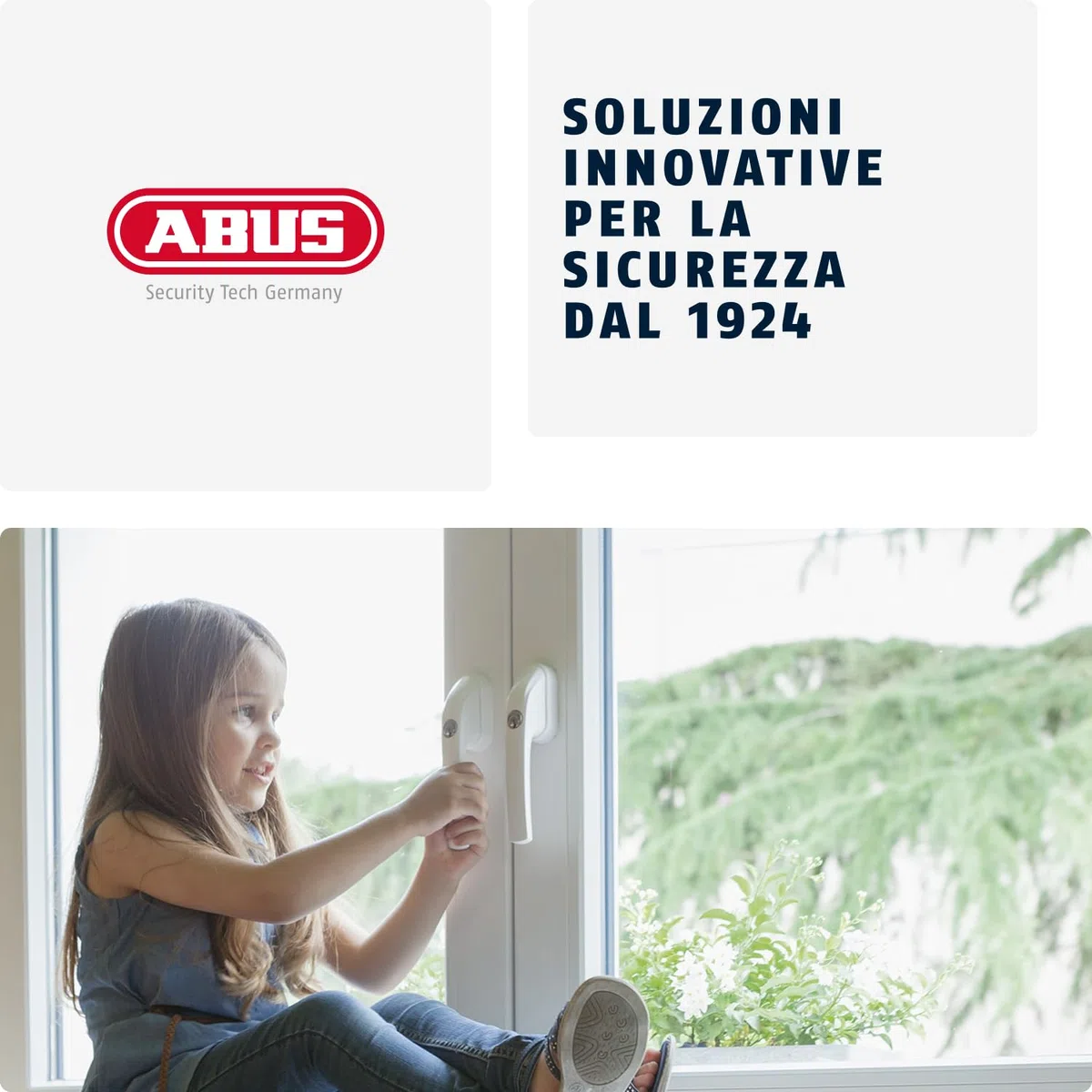 Abus Fg210 Maniglia con Blocco Antifurto, Serratura a Spinta con Cilindro per Finestre, Chiave Maestra, Livello di Sicurezza: 3, 59487, Bianco
