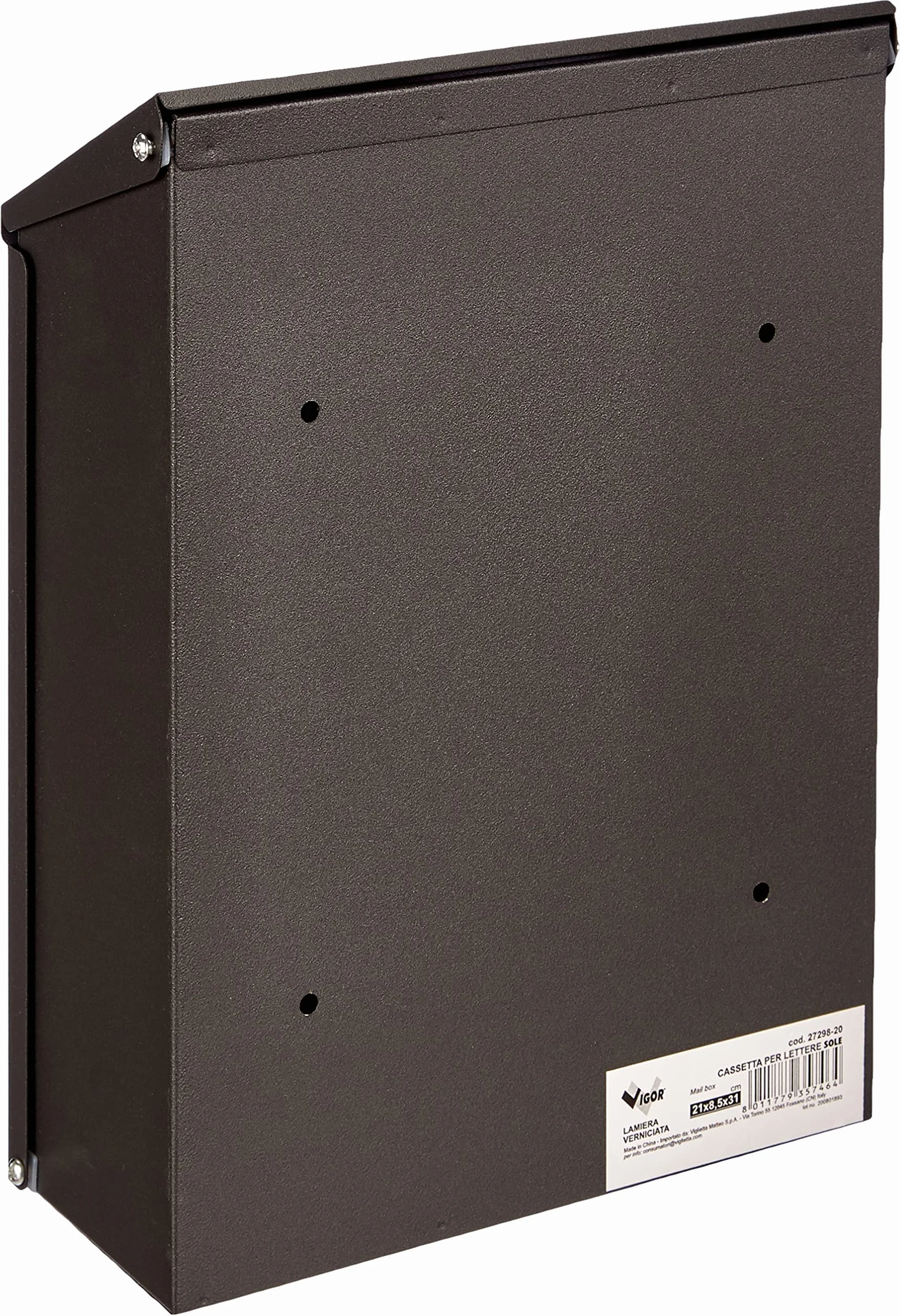 Blinky 27298-20 Sole Cassetta per Lettere in Acciaio, 21x8.5x30, Nero