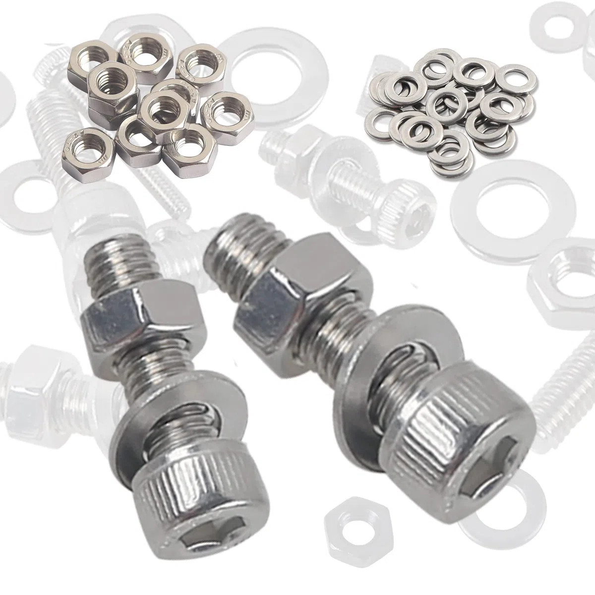 M2 M3 M4 M5 Dadi e Bulloni Rondelle Set Assortito 304 Acciaio Inox Presa Hex Cap Vite Bulloni e Dadi Kit 945pcs Viti a macchina filettata Set di Bullonis Hex Bolt Sets Attrezzi di riparazione