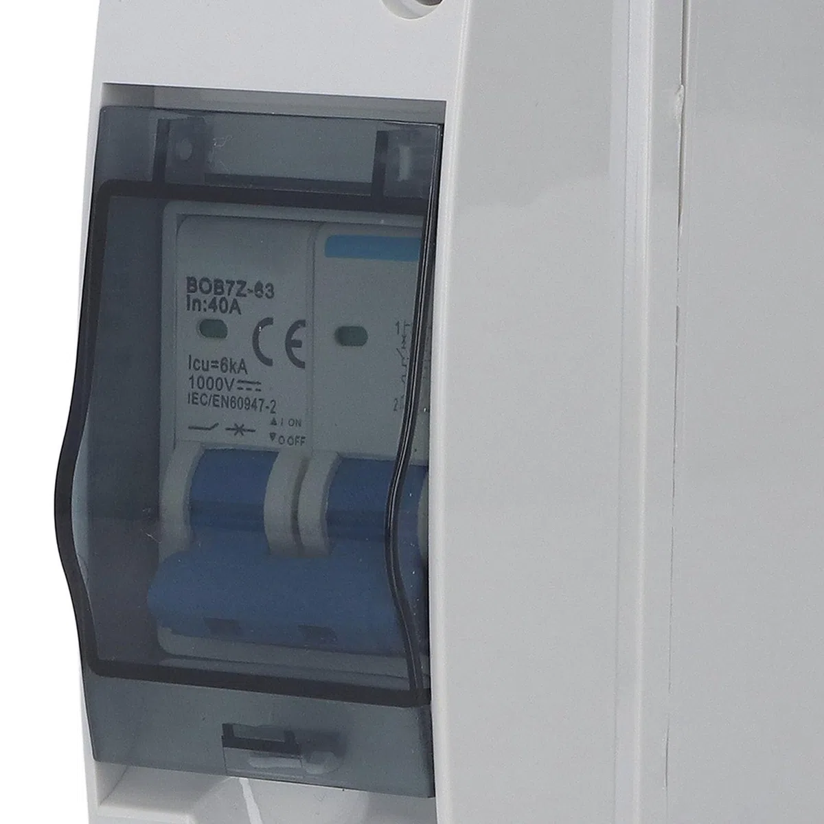 Interruttore Magnetotermico 40A DC Coperchio Protettivo Trasparente Interruttore Magnetotermico Miniaturizzato con Scatola di Distribuzione IP65 1000V