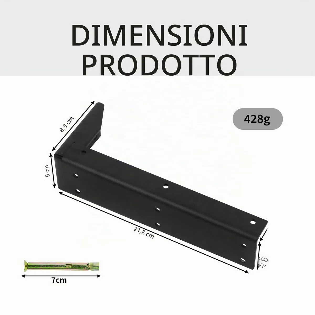 Staffe per Mensole Pesanti, Supporto per Scaffali, Design per Lavabo, Consolle per Lavabo, Della Parete Per La Parte Superiore Del Lavandino, Progettazione Staffa E Stabile TV, 22 * 8cm
