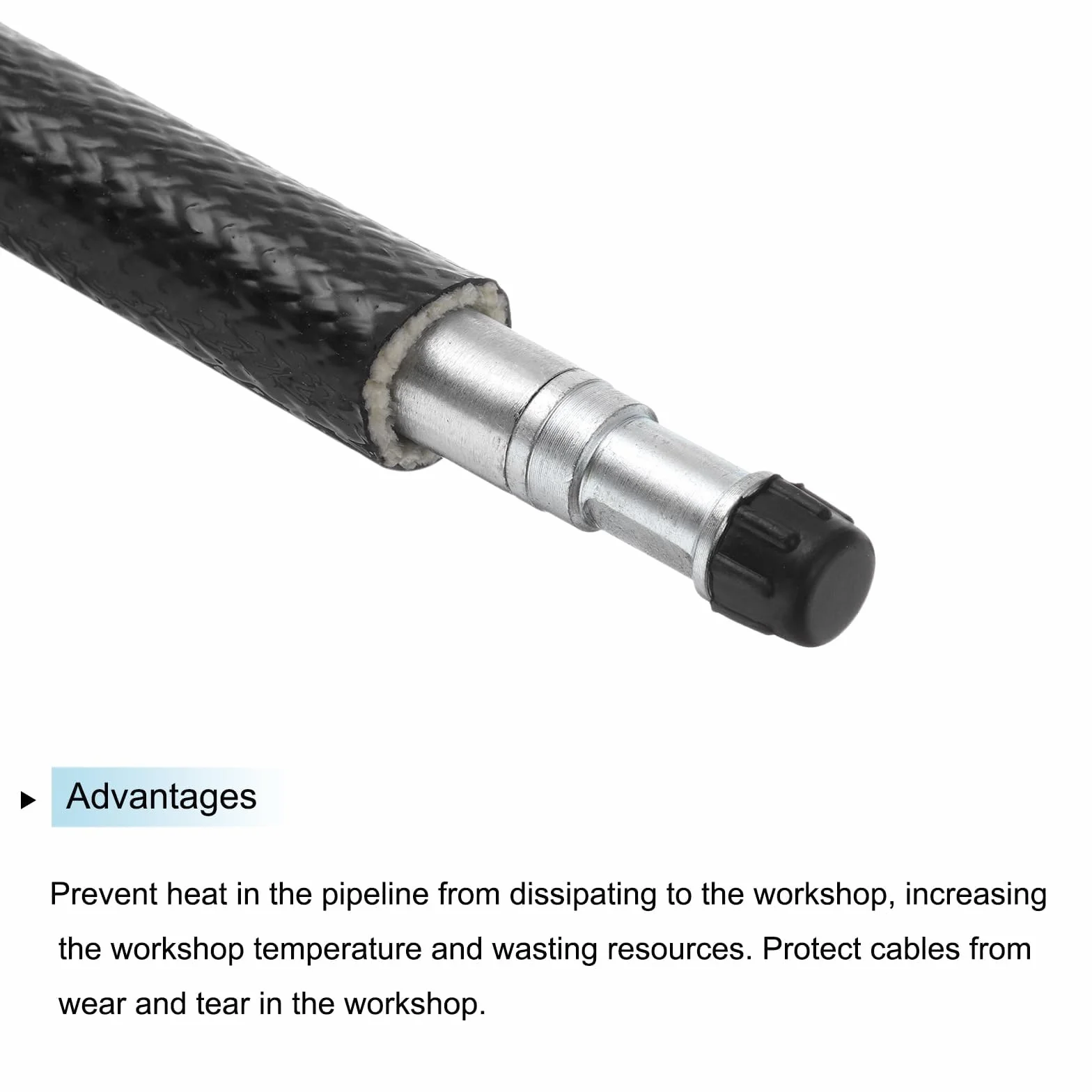 QUARKZMAN 0.8" ID 3.3ft Nastro Fibre Vetro Rivestito Silicone Guaina Antincendio Schermato Termicamente, per Tubi Flessibili Automobilistici, Cavi Elettrici, Nero