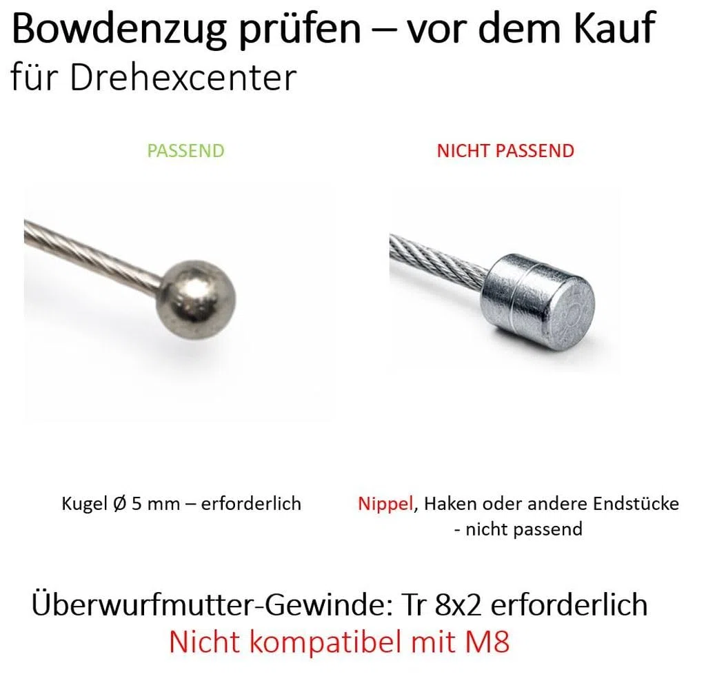 Set eccentrico per lavelli da cucina: bocchetta girevole Exenter e manopola girevole – Pezzi di ricambio premium Made in Germany