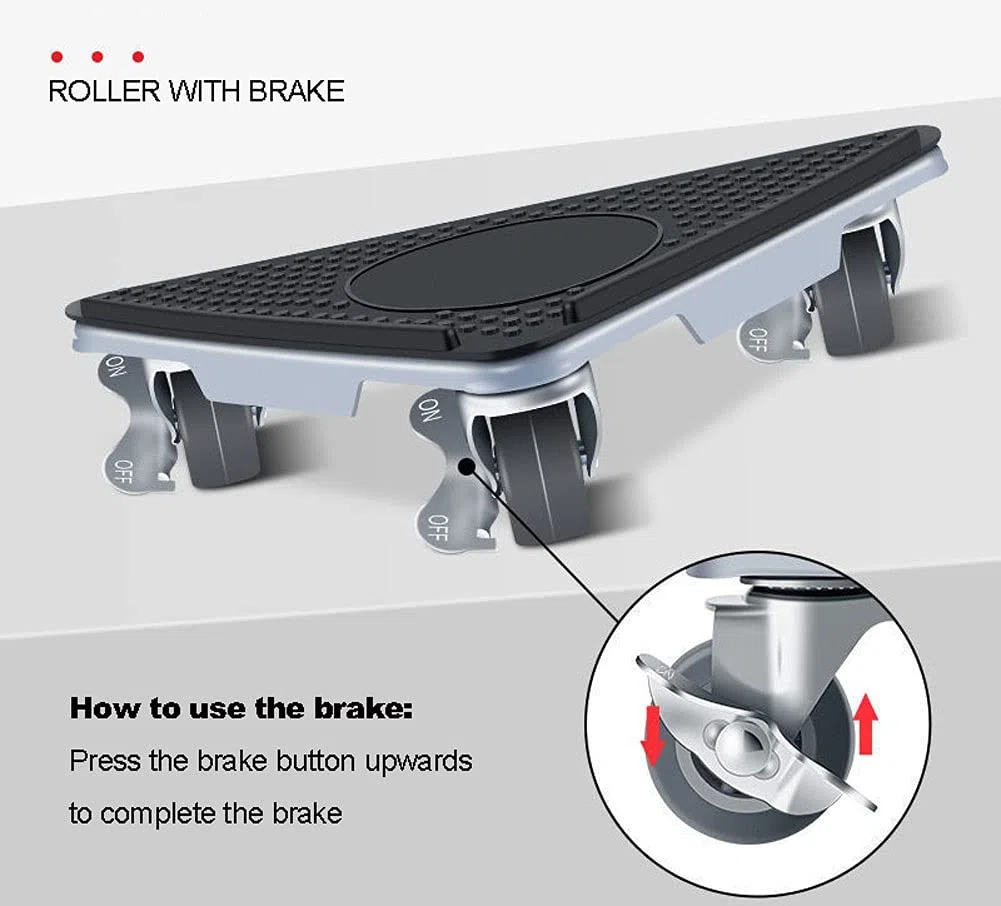 Set Sposta Mobili Pesanti, Kit Sollevatore per Mobili con 4 Dispositivi Scorrimento, Rotelle per Spostare Mobili Pesanti - con Freno, Max Fino a 1300kg