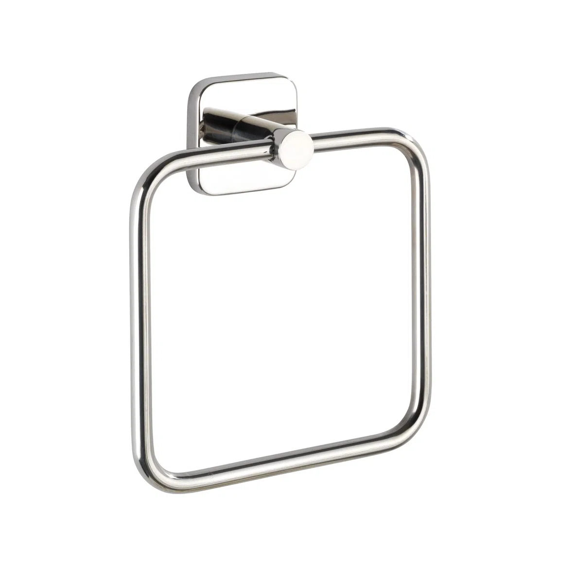 WENKO Anello per asciugamani Mezzano - Portasalviette, Acciaio inossidabile, 16 x 18 x 5.5 cm, Lucido