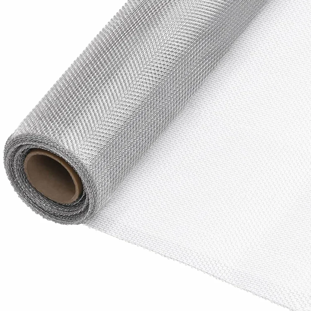 vidaXL Zanzariera in Alluminio 80x500 cm Argento