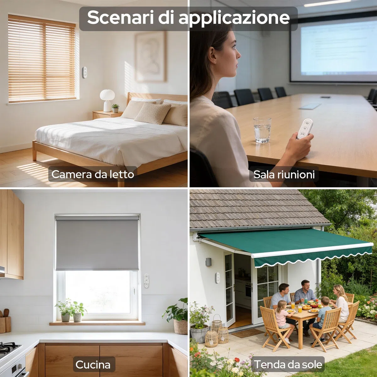 LoraTap Interruttore per Tapparelle a Radiofrequenza (RF), Modulo Wireless con Telecomando, Funziona con Interruttore Tradizionale, Relè 300W per Persiane e Tende Elettriche, Senza Wi-Fi