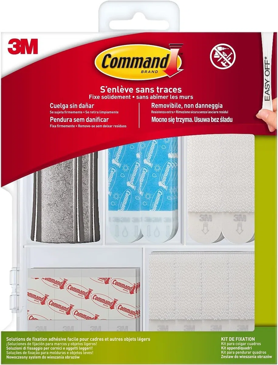 Command Kit di Fissaggio Assortito, per Appendere Quadri, Specchi, Orologi e Molto Altro Ancora
