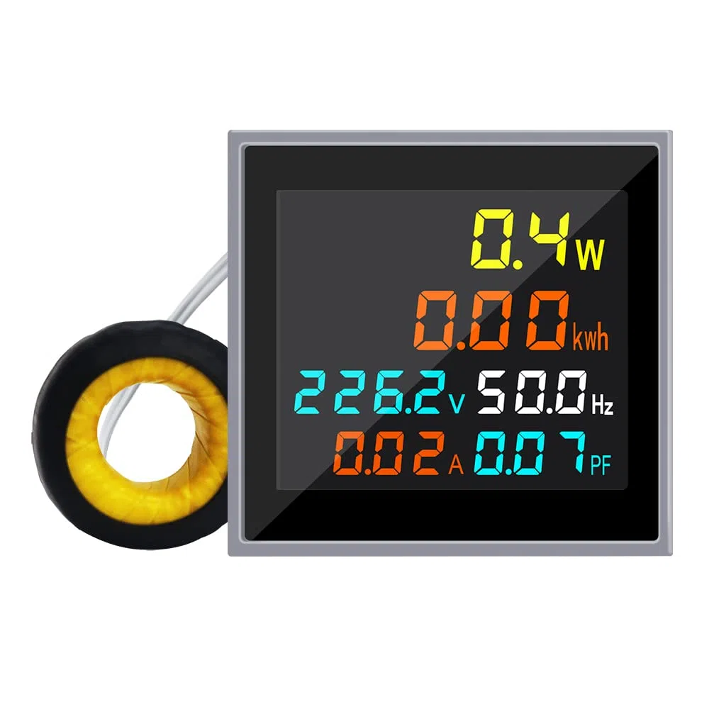 Mini misuratore di energia CA 1 fase 110 V 220 V 100 A Voltmetro Amperometro Wattmetro Tester di frequenza Display LCD HD Fattore di potenza Volt Amp Monitor