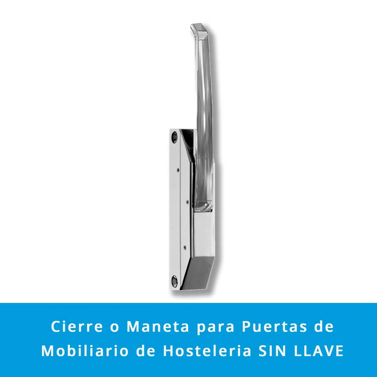 Chiusura Automatica Verticale, Modello SENZA chiave per Porte piccole di Istituti Alberghieri. | Maniglia con Nasello Tipo A (Acero Zincato).