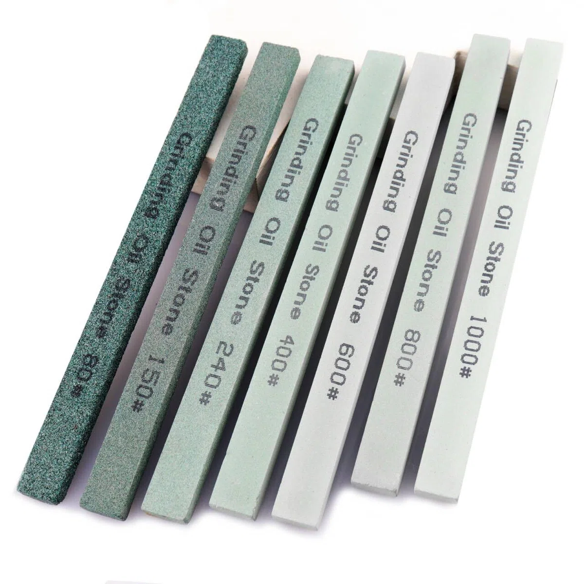 Set di pietre per affilare, 7pcs coltello Whetstone Set - 80# 150# 240# 400# 600# 800# 1000# (5.9x0.47x0.24Inch)