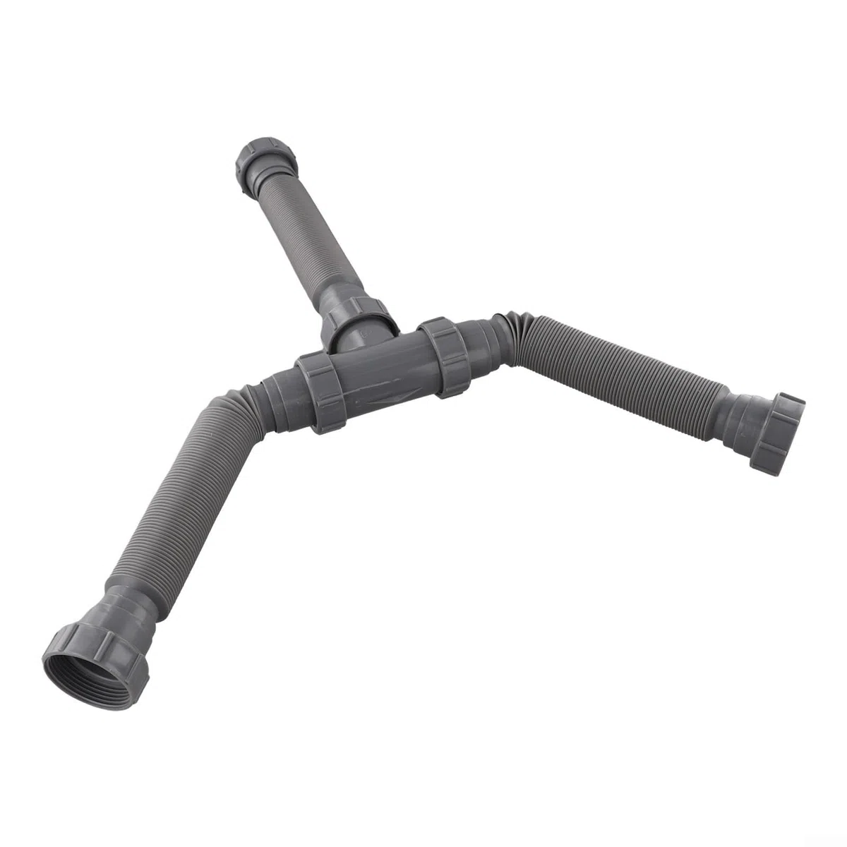 Besttoolifes Kit di scarico flessibile per doppio lavello, 1-1/2 e 1-1/4", adattatori e connettore a T, guarnizioni in silicone per prevenire le perdite