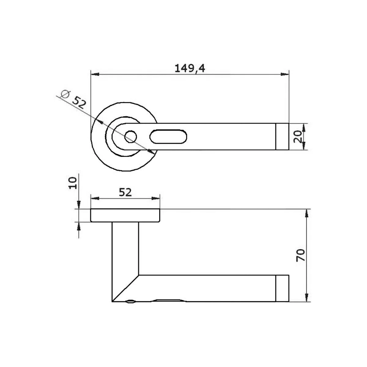 AYR Maniglia rosetta intelligente LED Handle 8522LH: luce LED con sensore di movimento, acciaio satinato, standard