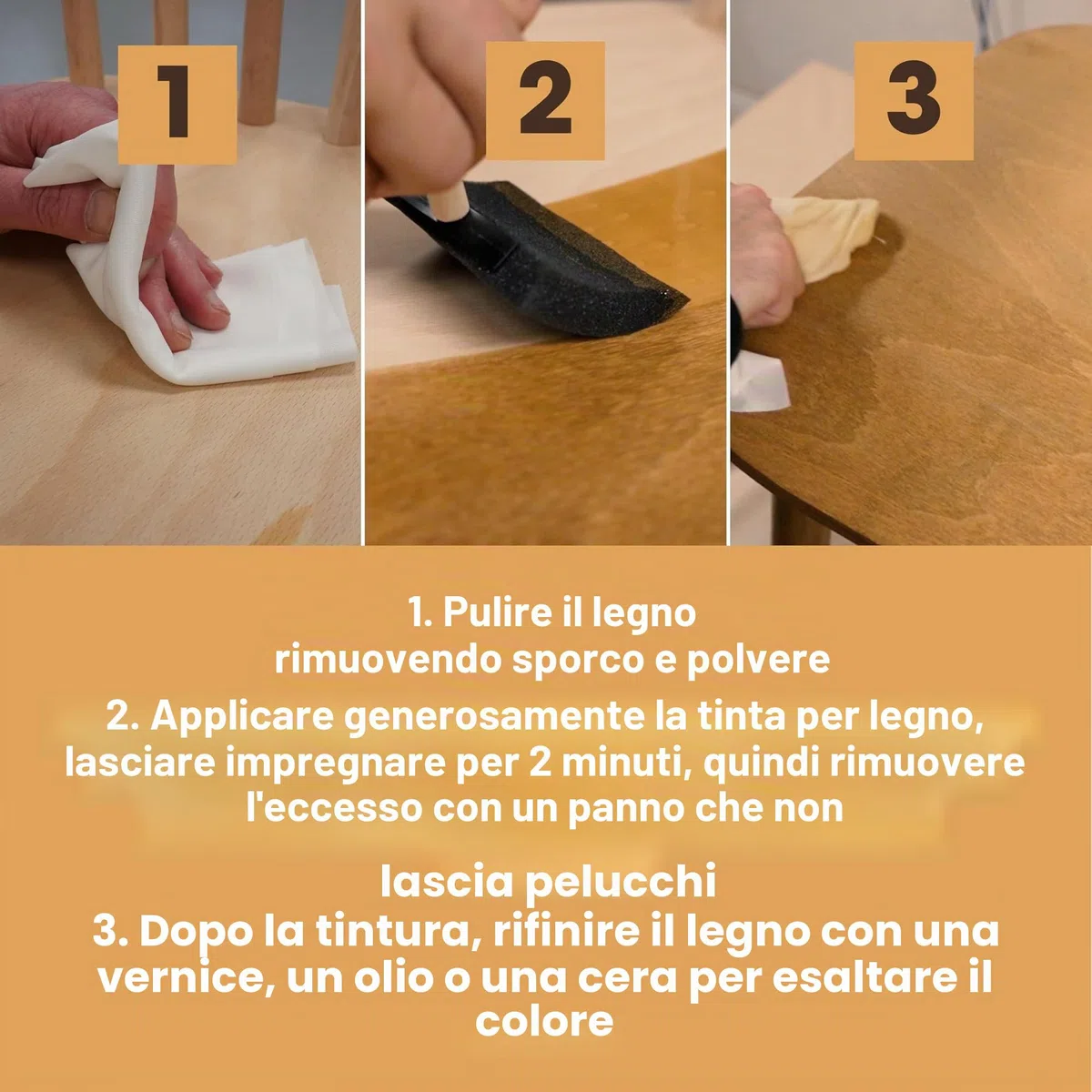 Kit Tester Mordente per Legno 5 ml in 12 Colori Furniture Clinic – A Base d’Acqua, Asciugatura Rapida, Atossico, Sicuro – per Interni ed Esterni, Mobili, Armadi, Pavimentazioni