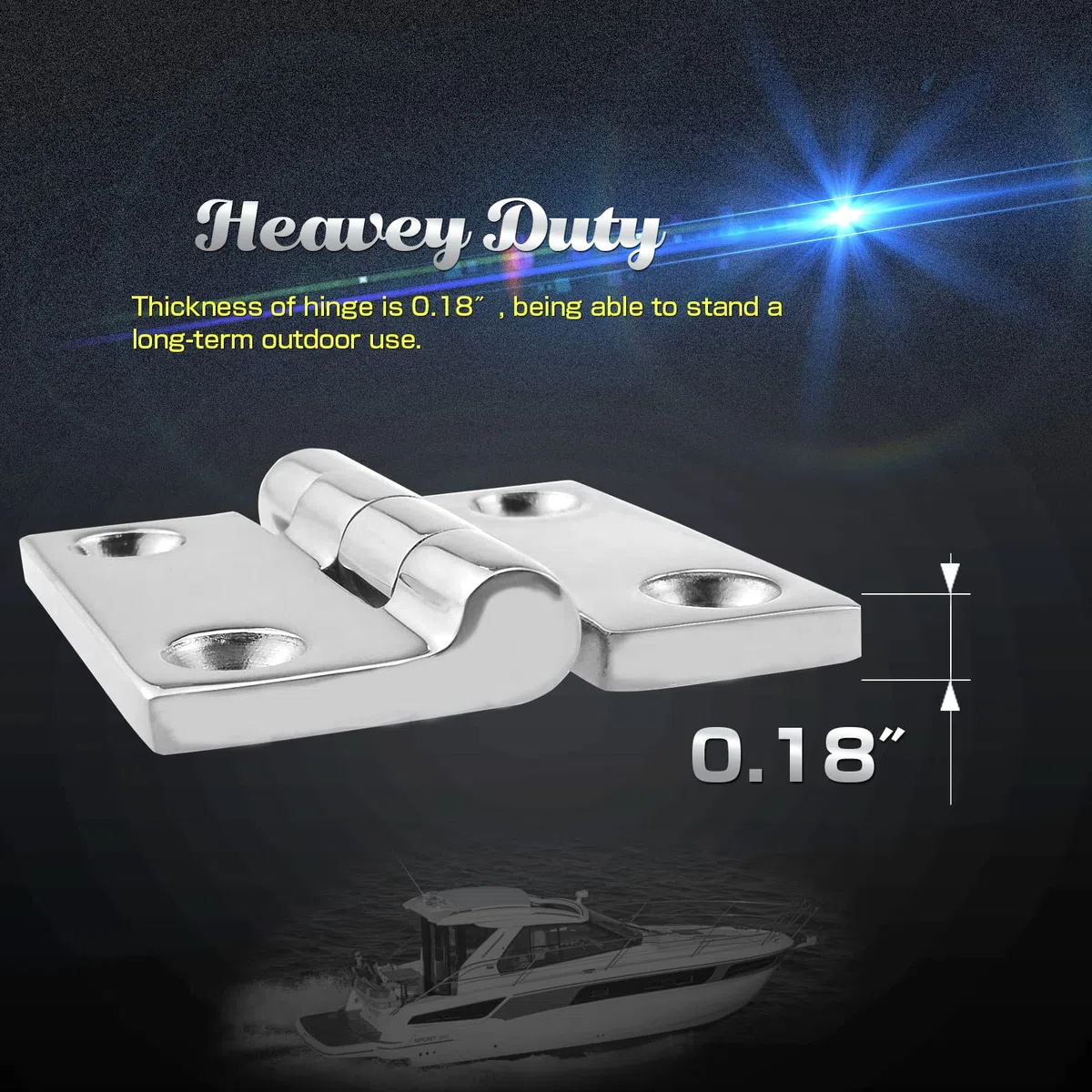 Cerniere per armadietto lucidate a specchio per cerniera per porte in acciaio inox per barche marine SUS316 50 mm x 50 mm 2pcs