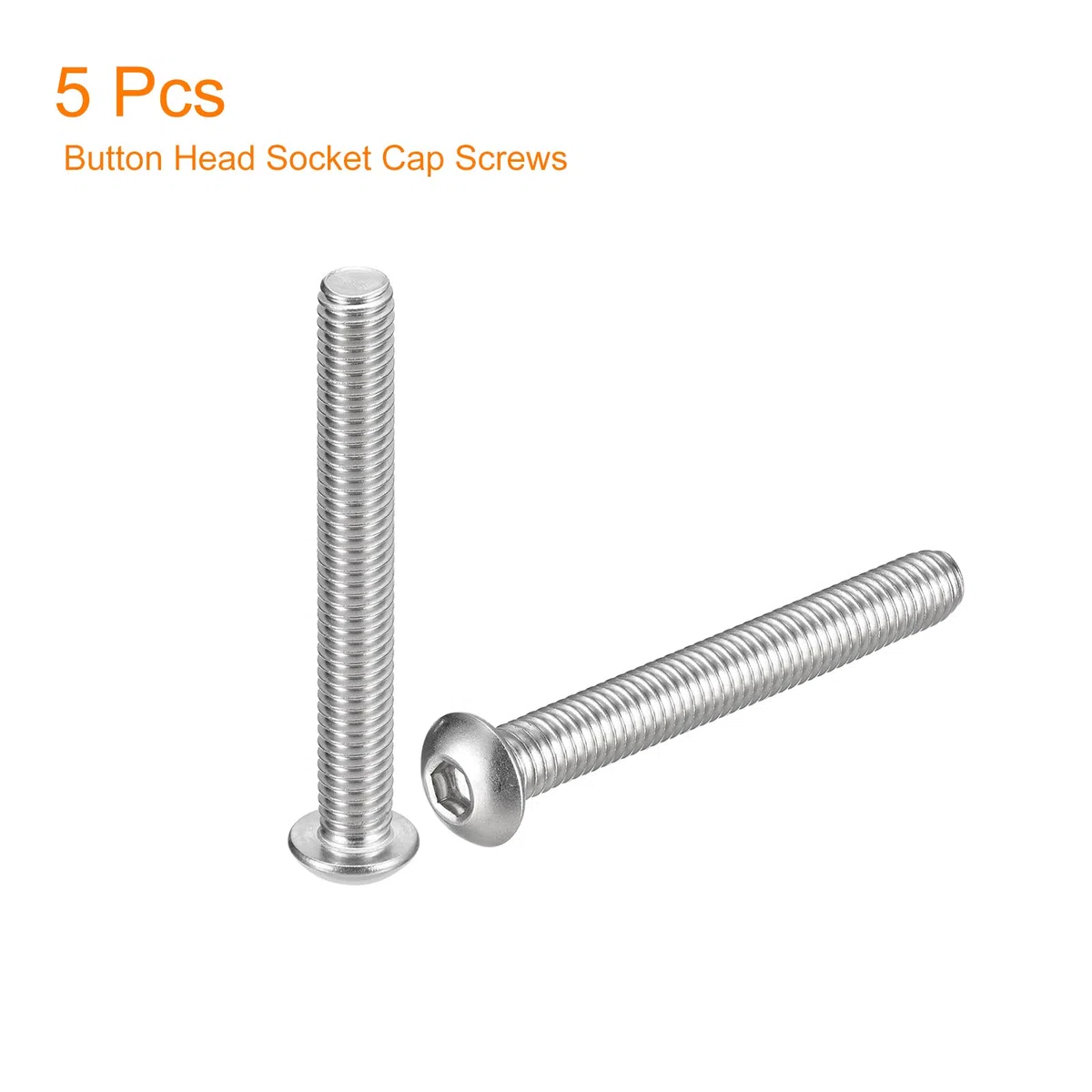 QUARKZMAN 3/8-16x3" Bottone Testa Viti Presa Cappuccio, 5pz 304 Acciaio Inox Fissaggio Bullone Esagonale Viti, Completo Filetto Viti Guida Esagonale