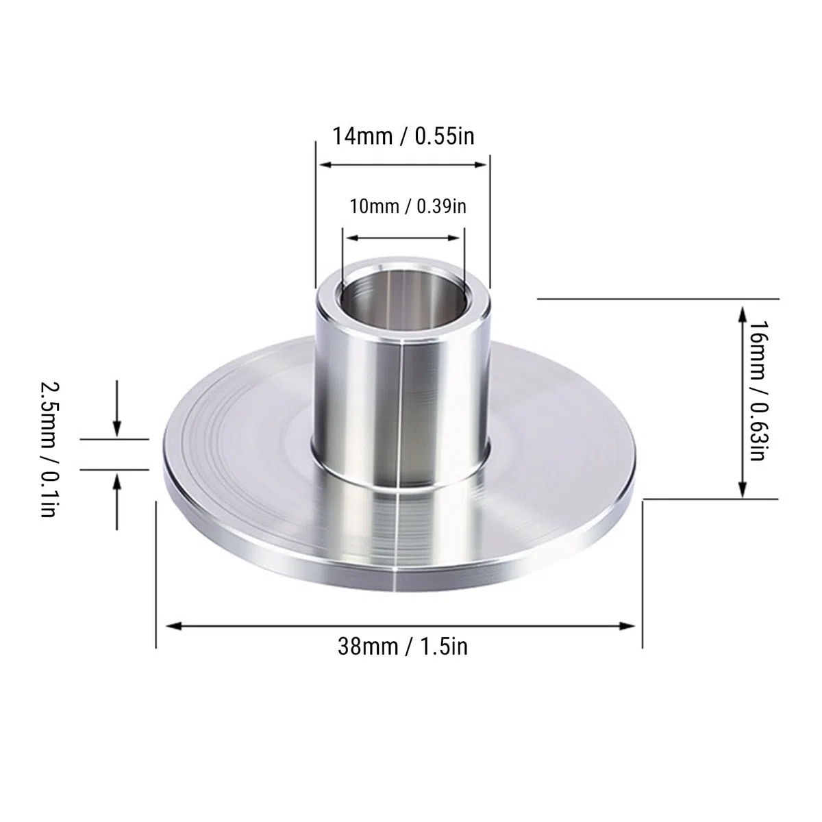 Luocute Set di Boccole Guide per Modelli di Fresatrice, 6 Utensili per la Lavorazione del Legno in Acciaio Inossidabile con 10 Mm 12 Mm 14 Mm 16 Mm 18 Mm 20 Mm, Modelli di Fresatrice