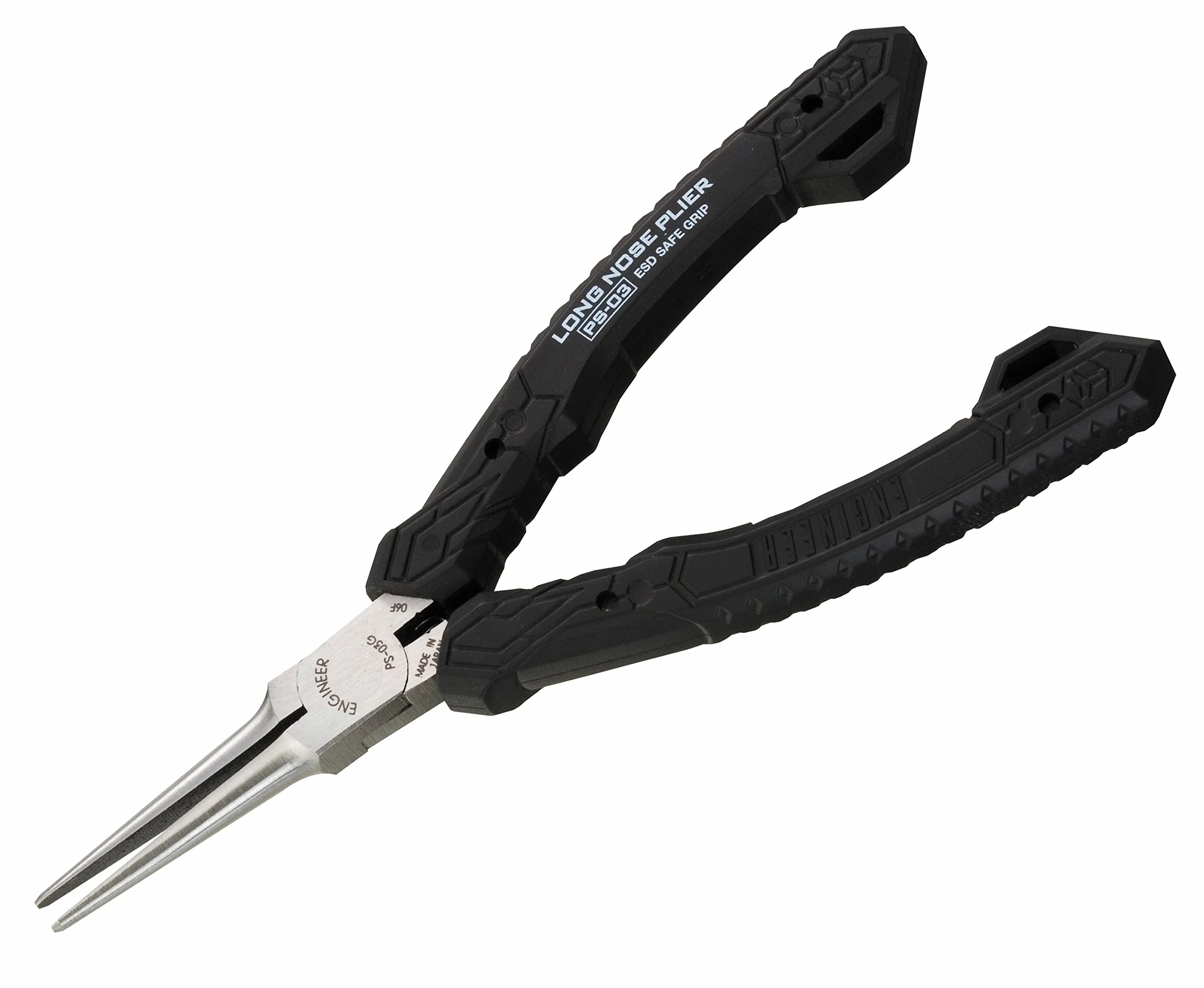 Pinze ad ago di precisione (pinze a becco lungo), realizzate in Giappone. Engineer Ps-03.
