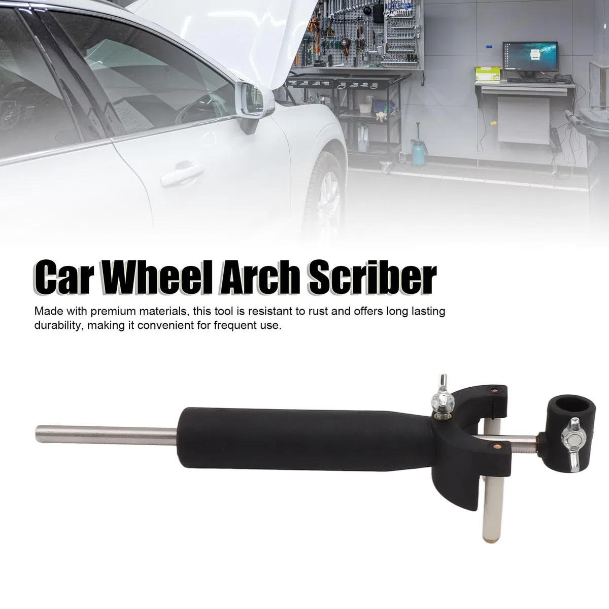 Tracciatore per Passaruota per Auto, Strumento per Tracciare la Linea della Carrozzeria Dell'Auto, Regolabile e Stabile, da 5 a 150 Mm, Kit di Riparazione per Ammaccature