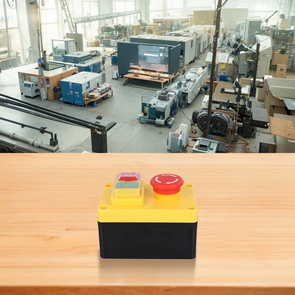 ZYWUOY Interruttore elettromagnetico a pulsante 16A 250V Pulsante Interruttore Macchina per seghe da banco e macchine da officina Motor StopStart Pulsante Utilizzato in Macchinari/Attrezzatura