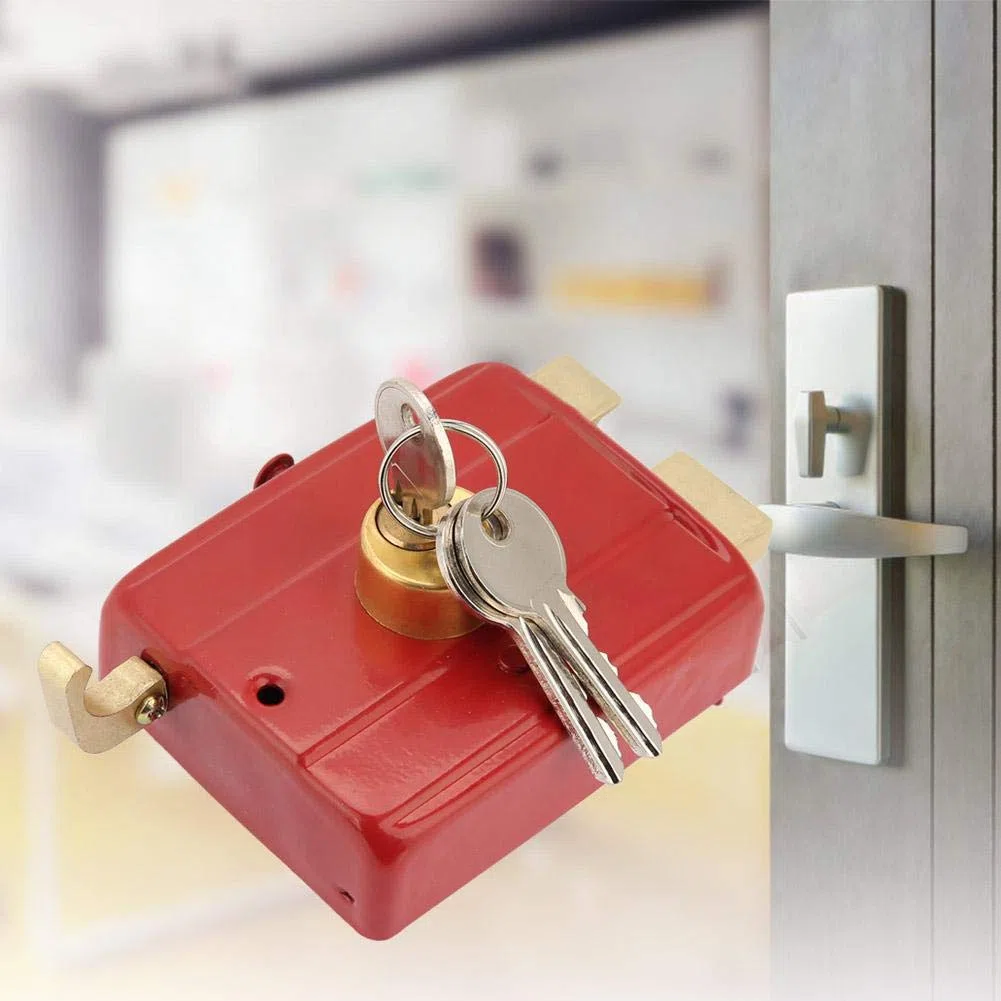 Catenaccio Rim Lock Guardia di sicurezza Catenaccio morto Scrocco Defender Heavy Dut per porta d'ingresso