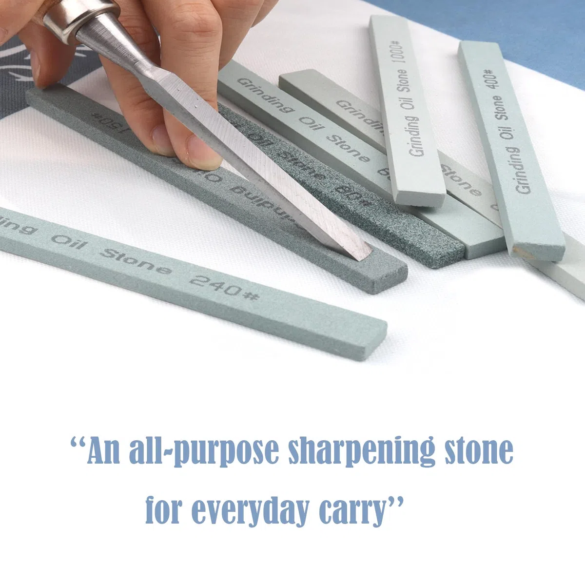 Set di pietre per affilare, 7pcs coltello Whetstone Set - 80# 150# 240# 400# 600# 800# 1000# (5.9x0.47x0.24Inch)