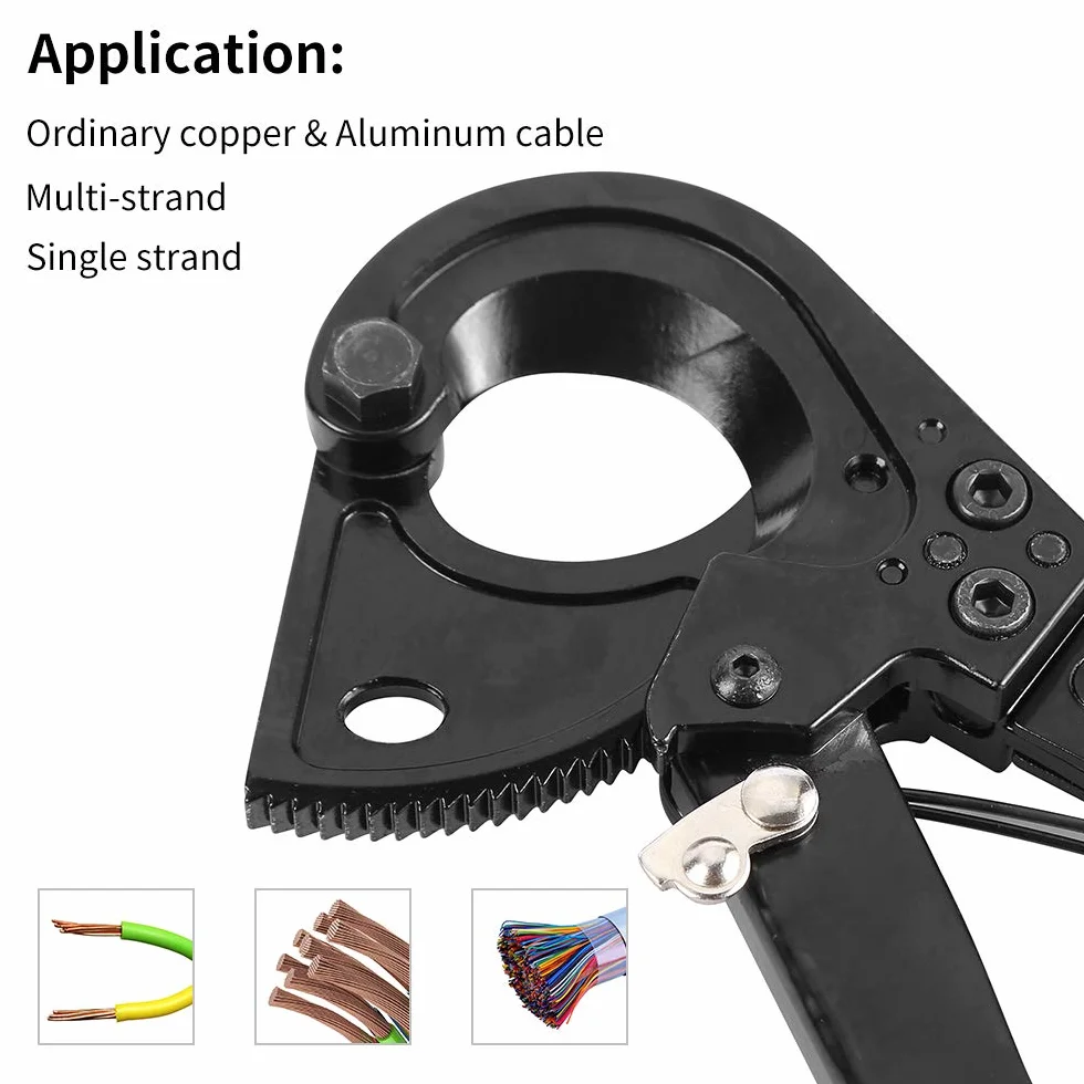 Tagliacavi, tagliacavi a cricchetto in rame per uso pesante in alluminio HS325A, tagliafili fino a 240 mm² Tagliacavi e tagliafili (HS325)