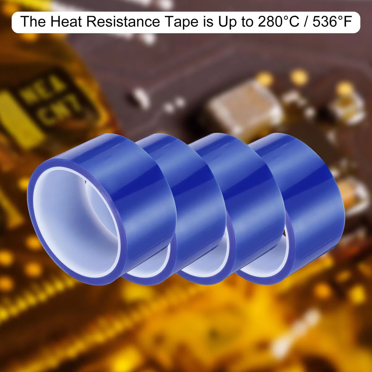 uxcell Nastro termico blu, 1 rotolo da 50 mm x 33 m, resistente alle alte temperature, per sublimazione, stampa in vinile a caldo, trasferimento di calore, circuito, nessun residuo