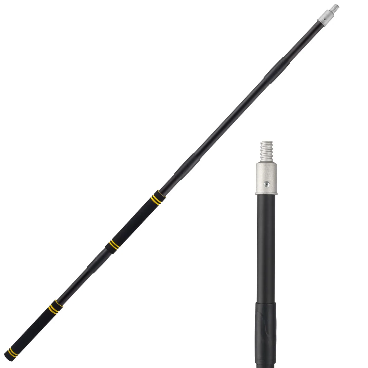 Asta di prolunga per vernice, 7-9 m, multiuso per finestre e pulizia, palo per spolverare pittura con punta universale in metallo avvitabile (6-9 m)