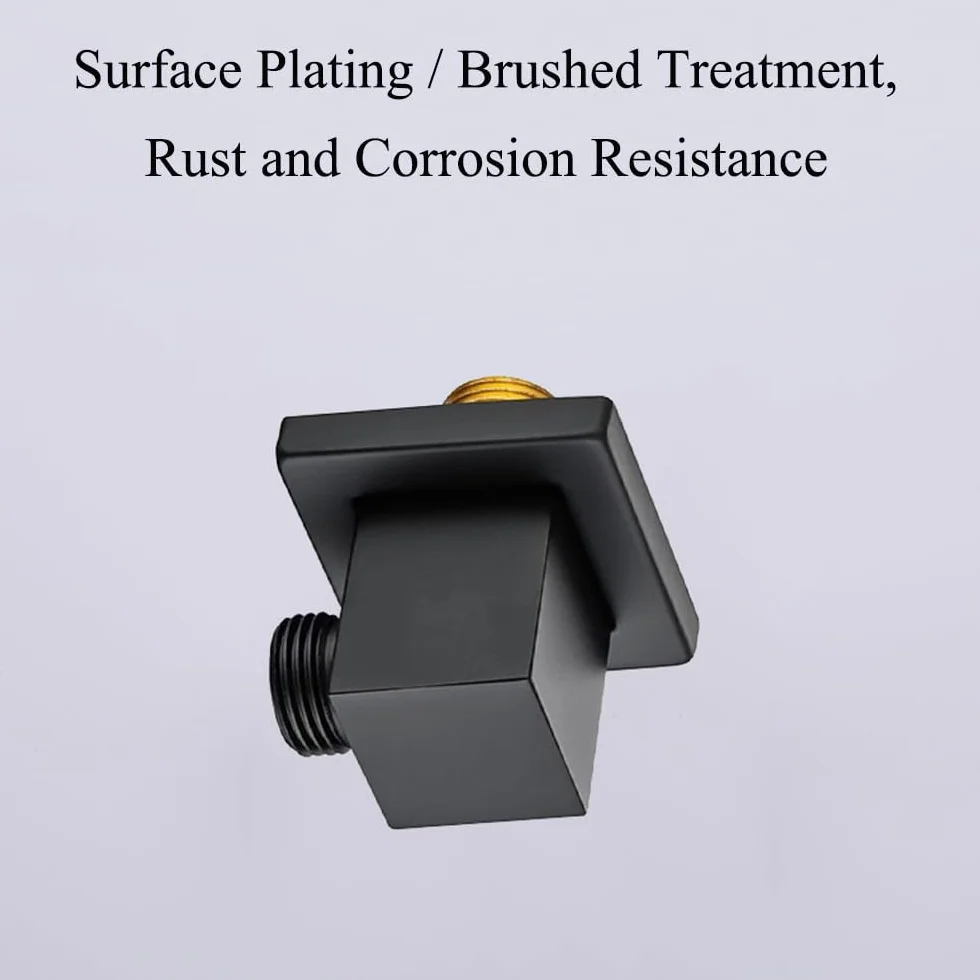 Raccordo a gomito da parete in ottone massiccio, G1/2 "uscita a gomito per doccia a mano, 1/2" Union Water Outlet per bagno doccia
