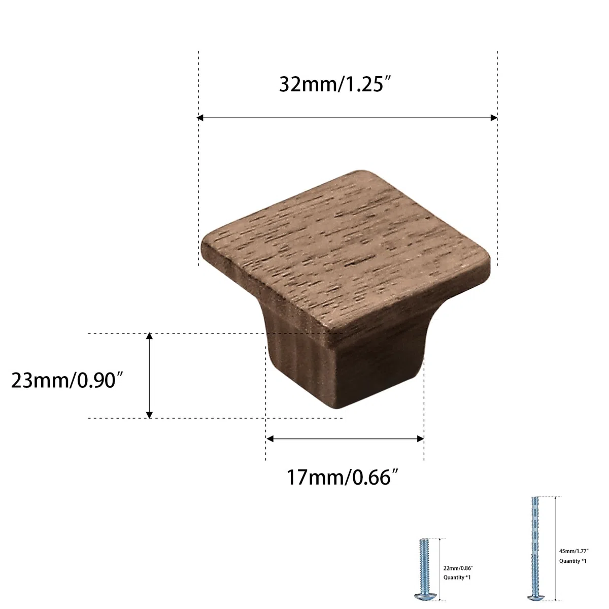 12 Pezzi (Quadrato) Maniglie per Armadio Stile Cinese Minimalista e di Alta Qualità, Tira per Cassetti, Pomolo per Guardaroba a Foro Singolo, Maniglie per Porte in Legno