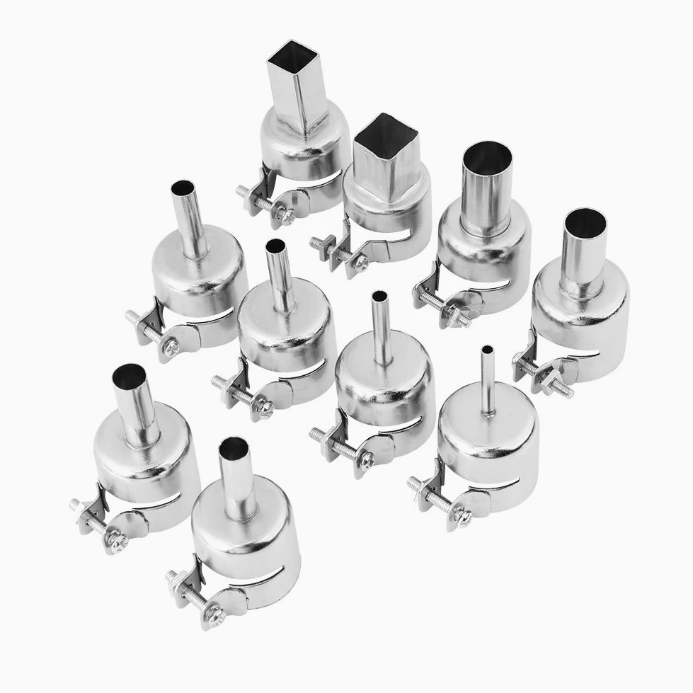 10Pz / Set Kit di Ugelli della Pistole di Calore per Attrezzi di Riparazione di Saldatura a Pistola ad Aria Calda