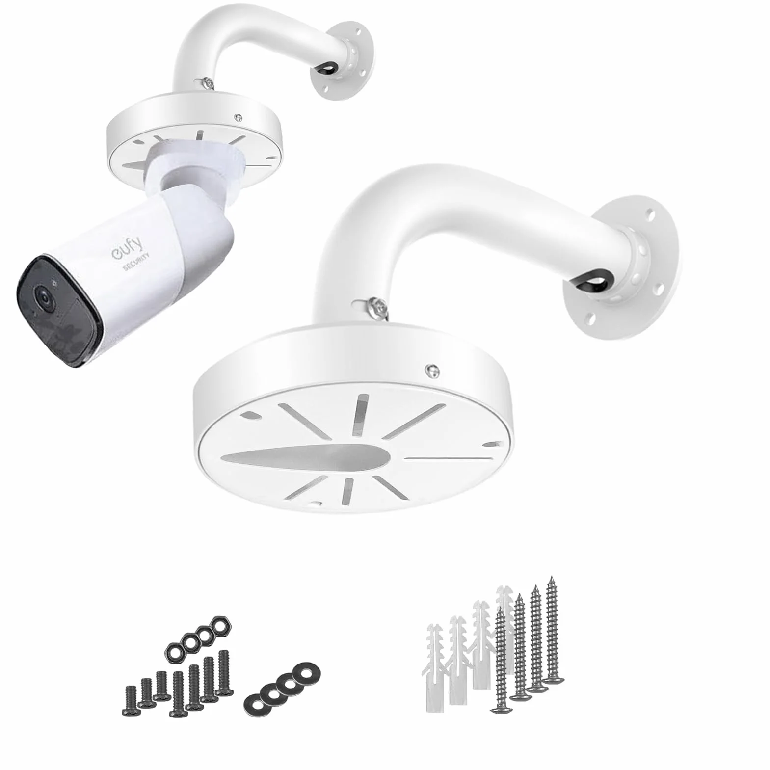WiTi Staffa Montaggio a Parete Telecamere Dome CCTV IP,Scatola Giunzione Gestione Cavi Supporto Montaggio su Palo Universale Sistemi Sorveglianza di Sicurezza,Base Robusta Metallo Verniciatura Polvere