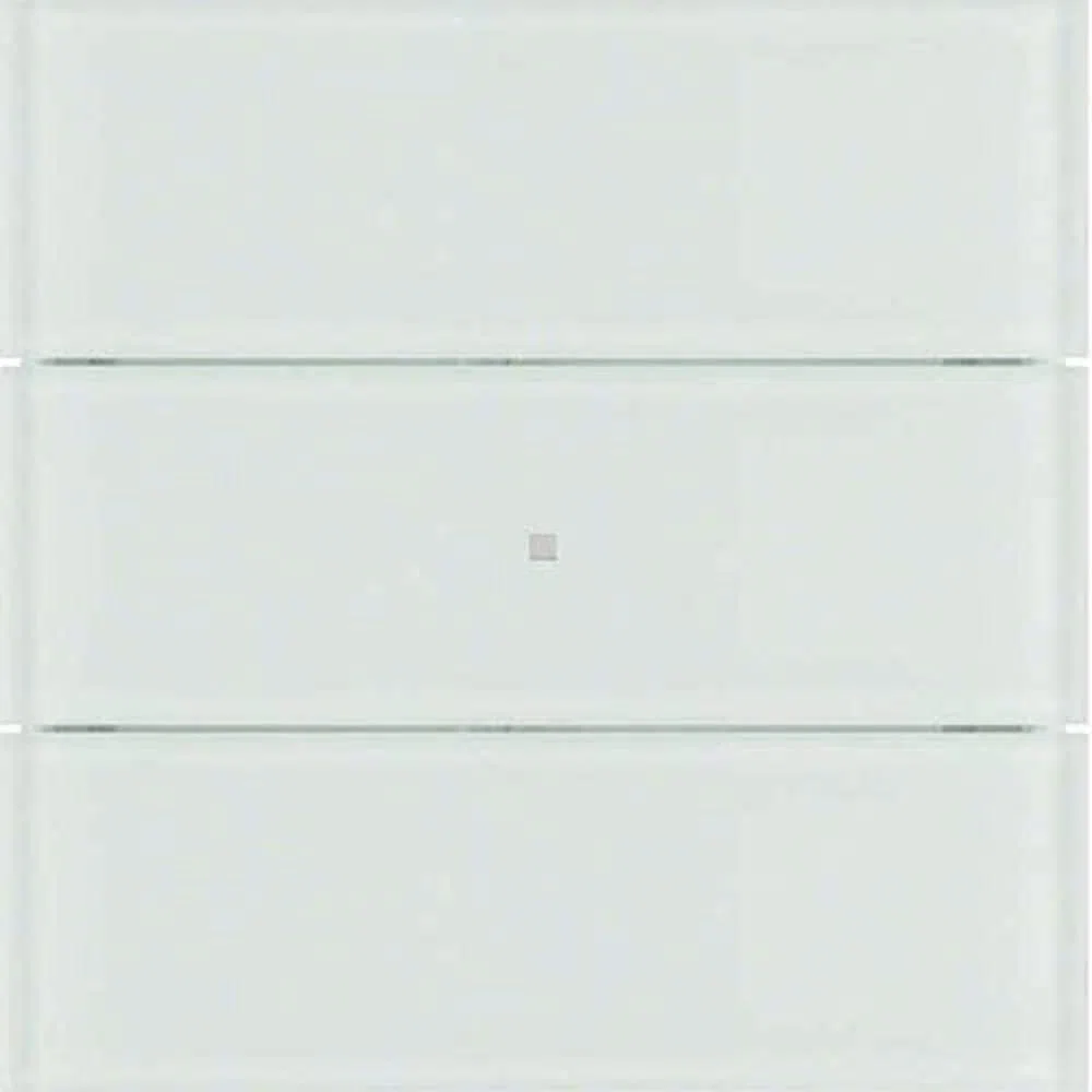 Teclado estándar berker B.IQ 3 fases, cristal blanco polar
