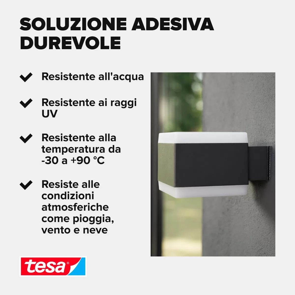 Tesa Ultra Power Lock Tape - Nastro Autoadesivo a Tenuta Extraforte - Resistente alle Intemperie, ai Raggi UV e alle Temperature - per Uso Interno ed Esterno - 1 Rotolo - 1 m x 25 mm