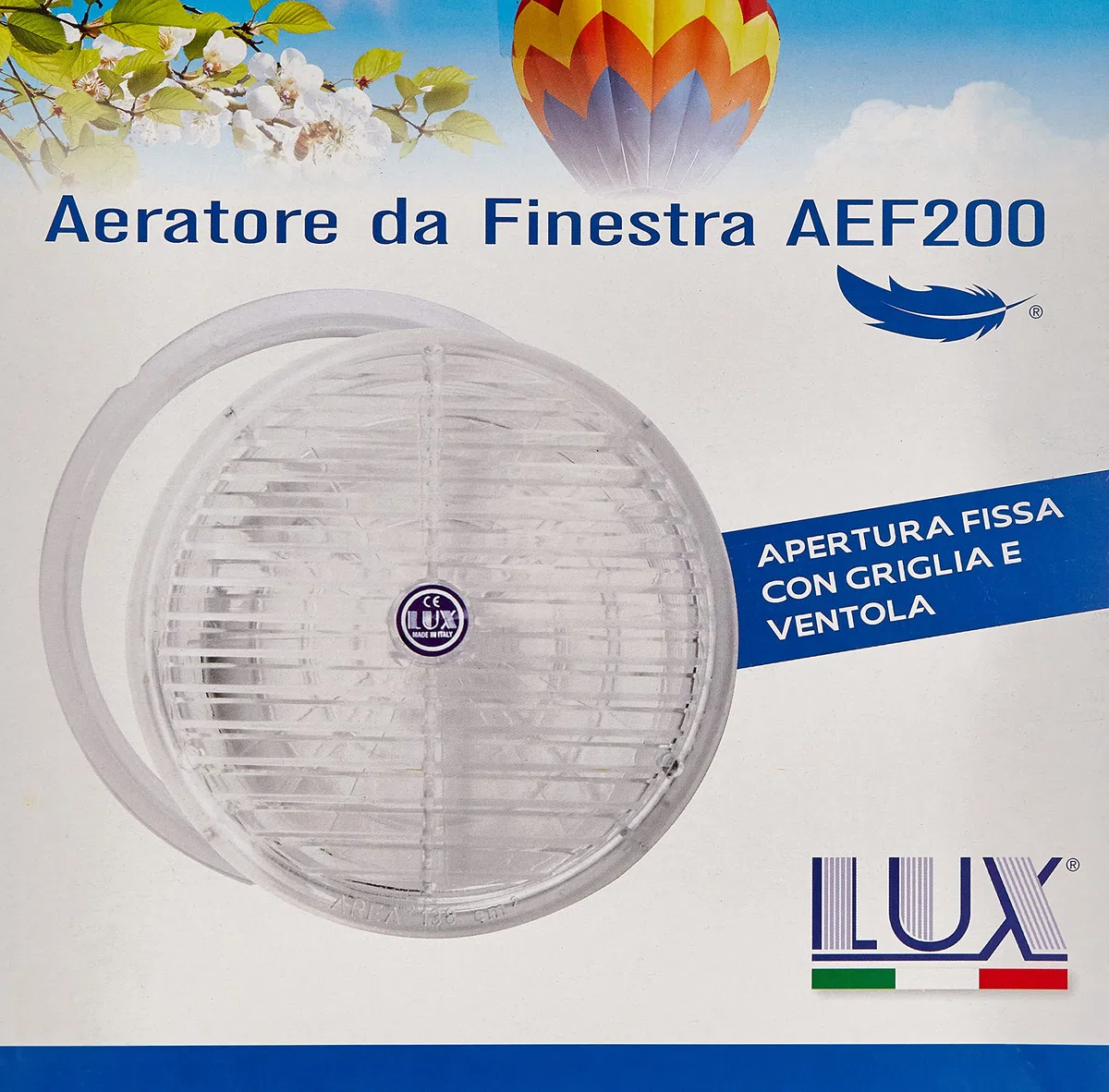 LMT 27490-20 Aereatore per Vetro Modello AEF, con Griglia, Diametro 200 mm
