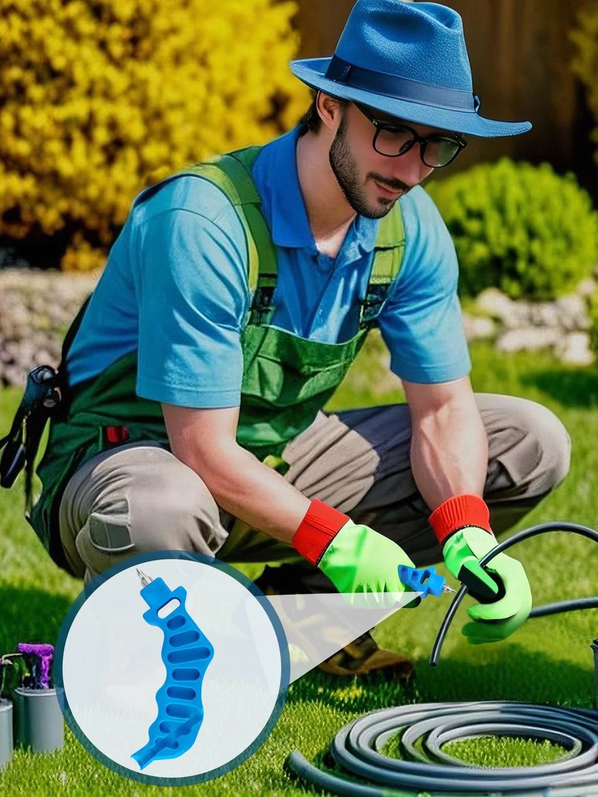 Kalolary Perforatrice 2 in 1 per tubo di irrigazione a goccia - Strumenti di inserimento per un montaggio più facile di 6,35 mm e inserimento dell'emettitore