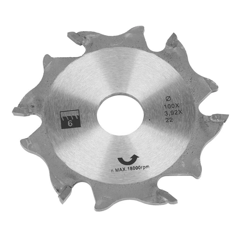Lama di Jointer del biscotto di 100mm/4inch, sostituzione della taglierina della lama di Jointer del carburo per il diametro interno 22mm della scanalatrice