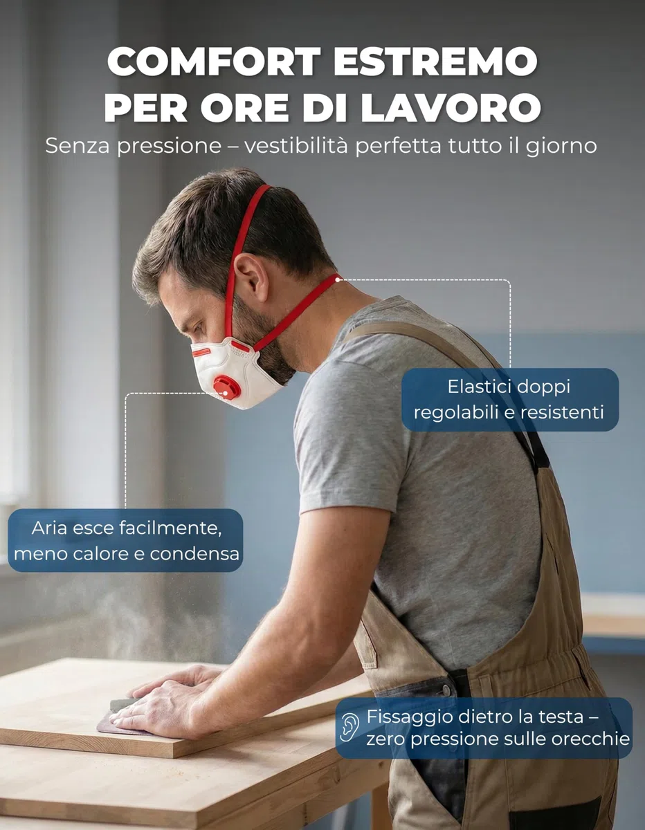 ETIK | Mascherine FFP3 certificate CE – Scatola da 20 pezzi – Semimaschera filtrante respiratoria