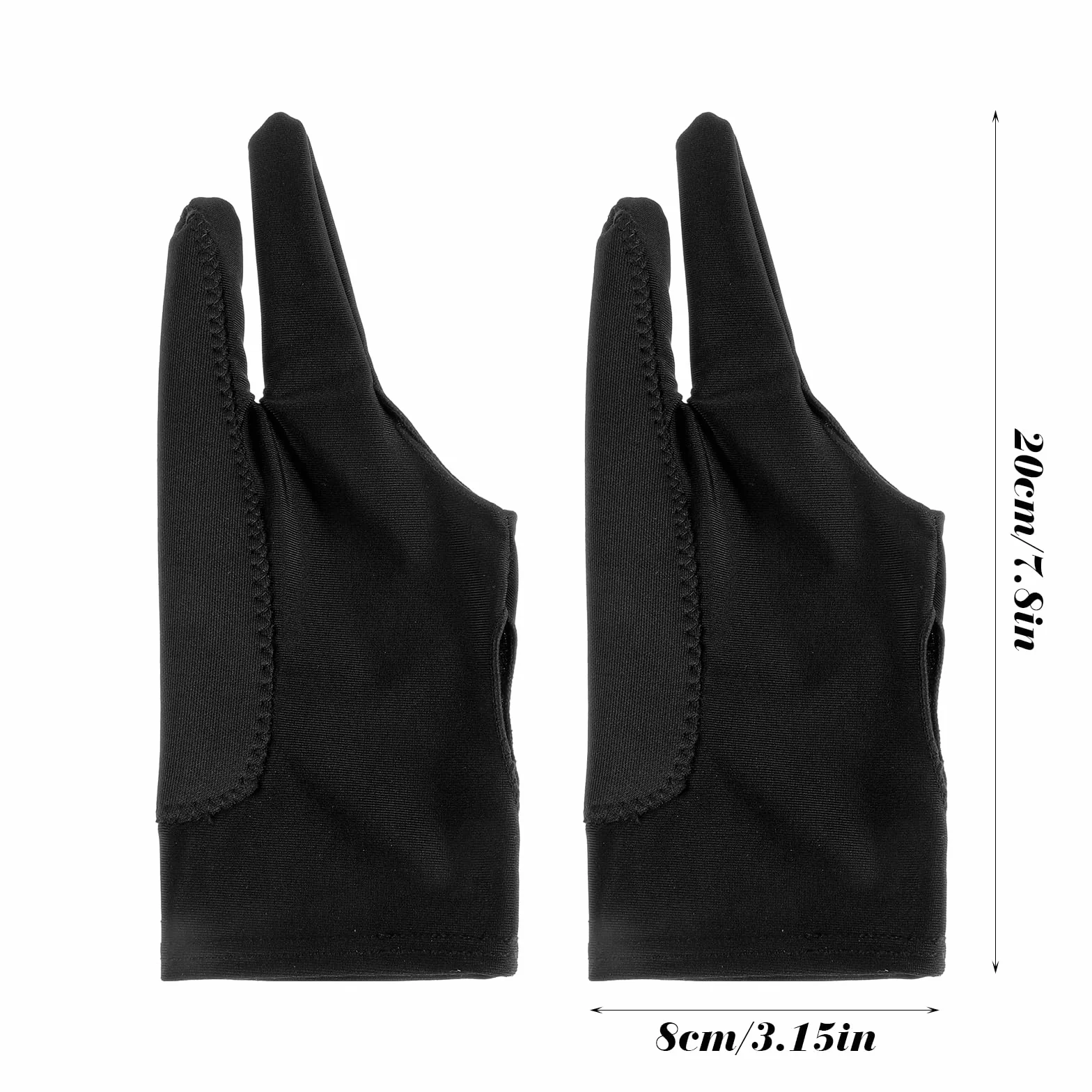COMNICO Drawing Glove - Set di 2 tavolette da disegno per artisti, guanti da artista, elastici, anti-fouling, guanti da disegno digitali, per tavoletta grafica, tablet (M)