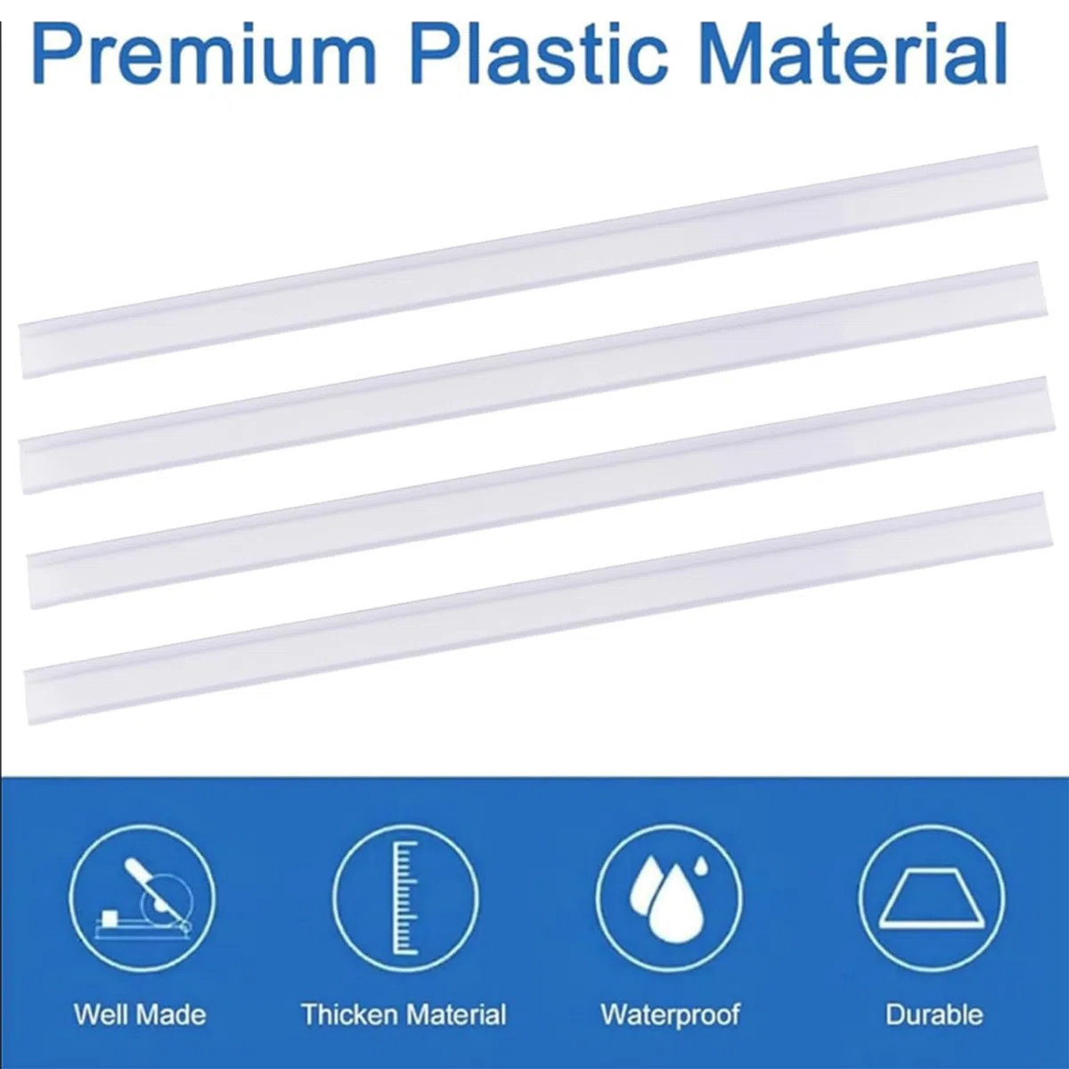 INCREWAY Protezioni antiscivolo per ante di armadietti, 4 pezzi, in plastica trasparente, per proteggere mobili da cucina, sgabelli, pedane e sedie da scheggiature, adatte per spessore di 18-20 mm