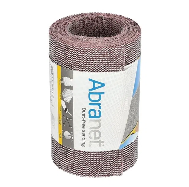 Mirka Rotolo Abrasivo Abranet 115mm x 2,5 Metri P150 a Rete per Legno, Metallo, Plastica, Vernice e Stucco