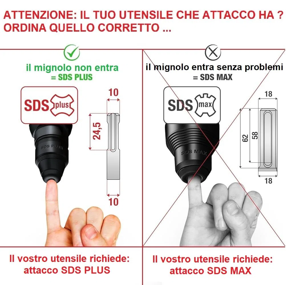 FRESA A TAZZA CAROTATRICE (VARI DIAMETRI DISPONIBILI) PER TRAPANO + ASTA CON ATTACCO SDS PLUS DA 50 cm