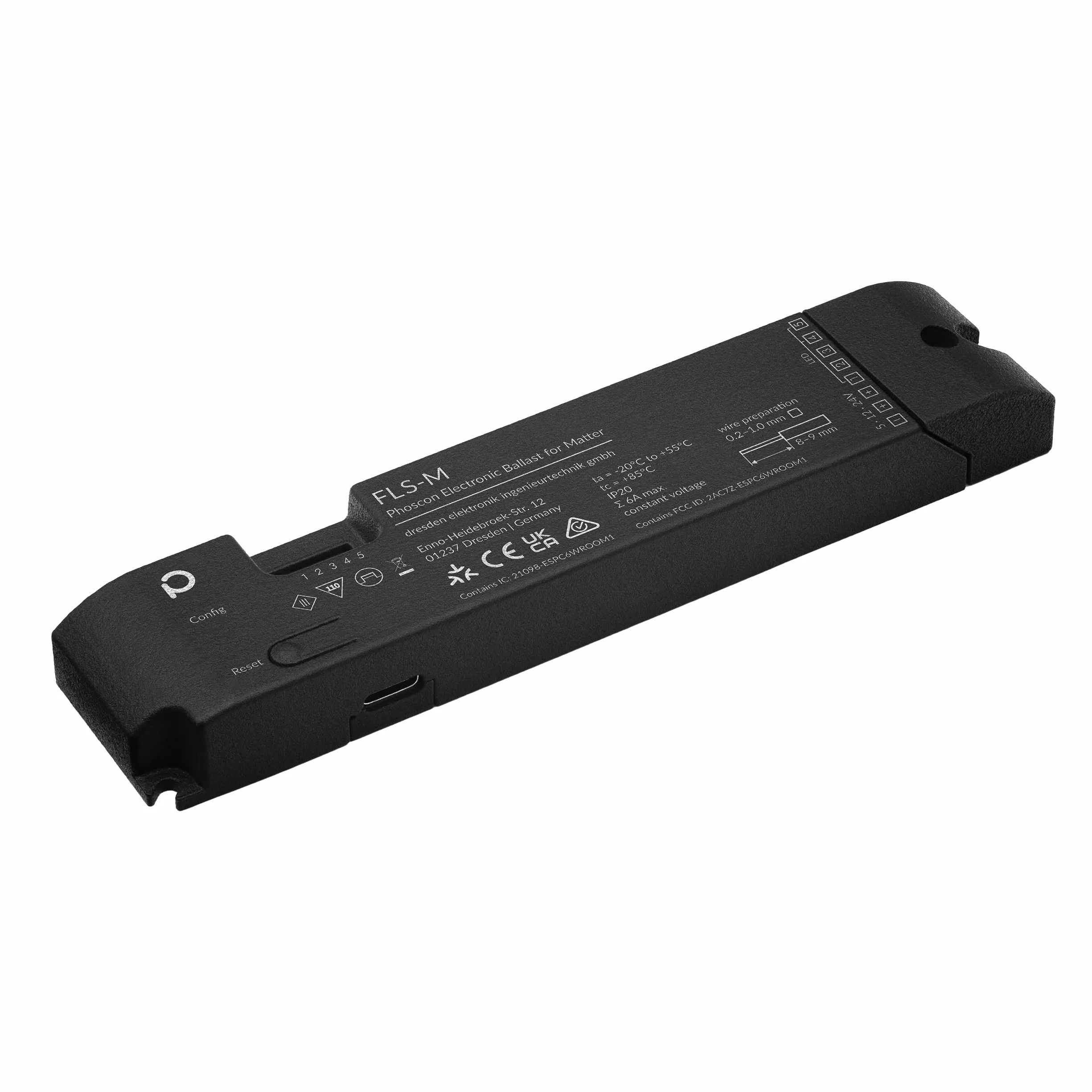 FLS-M - Controller Matter Zigbee per Strisce LED a 5 Canali e Indirizzabili Individualmente, RGBW, RGB+CCT, Monocolore, WS2812B